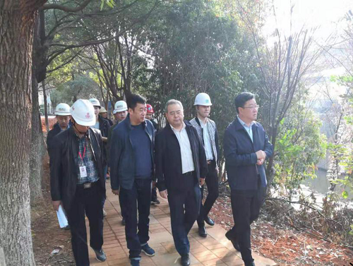 资阳市委副秘书长罗剑云视察洪都大路构筑立面刷新项目